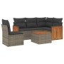 Set de muebles de jardín 6 pzas y cojines ratán sintético gris de , Conjuntos de jardín - Ref: Foro24-3260065, Precio: 376,42...