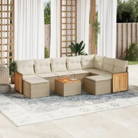 Juego de sofás jardín con cojines beige 10 pzas ratán sintético de , Conjuntos de jardín - Ref: Foro24-3260630, Precio: 670,2...