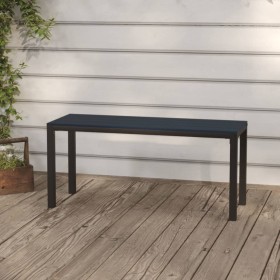 Banco de jardín acero y WPC negro 110 cm de , Bancos de jardín - Ref: Foro24-317141, Precio: 73,08 €, Descuento: %