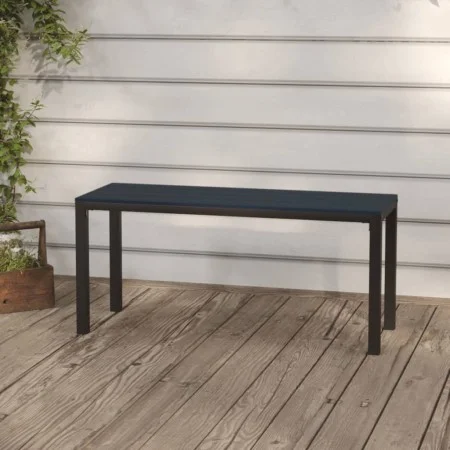 Banco de jardín acero y WPC negro 110 cm de , Bancos de jardín - Ref: Foro24-317141, Precio: 73,21 €, Descuento: %
