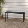 Banco de jardín acero y WPC negro 110 cm de , Bancos de jardín - Ref: Foro24-317141, Precio: 73,08 €, Descuento: %