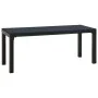 Banco de jardín acero y WPC negro 110 cm de , Bancos de jardín - Ref: Foro24-317141, Precio: 73,21 €, Descuento: %