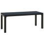Banco de jardín acero y WPC negro 110 cm de , Bancos de jardín - Ref: Foro24-317141, Precio: 73,08 €, Descuento: %