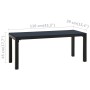 Banco de jardín acero y WPC negro 110 cm de , Bancos de jardín - Ref: Foro24-317141, Precio: 73,08 €, Descuento: %