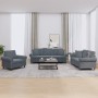 Juego de sofás con cojines 3 piezas terciopelo gris oscuro de , Sofás - Ref: Foro24-3202191, Precio: 729,61 €, Descuento: %