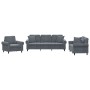 Juego de sofás con cojines 3 piezas terciopelo gris oscuro de , Sofás - Ref: Foro24-3202191, Precio: 729,61 €, Descuento: %