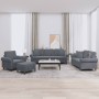 Juego de sofás con cojines 4 piezas terciopelo gris oscuro de , Sofás - Ref: Foro24-3202201, Precio: 834,34 €, Descuento: %