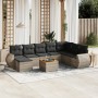 Set de muebles de jardín 9 pzas y cojines ratán sintético gris de , Conjuntos de jardín - Ref: Foro24-3257474, Precio: 560,63...