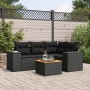 Set de muebles de jardín 5 pzas y cojines ratán sintético negro de , Conjuntos de jardín - Ref: Foro24-3225425, Precio: 361,3...