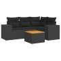 Set de muebles de jardín 5 pzas y cojines ratán sintético negro de , Conjuntos de jardín - Ref: Foro24-3225425, Precio: 361,3...