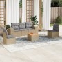Juego de sofás jardín con cojines 6 pzas ratán sintético beige de , Conjuntos de jardín - Ref: Foro24-3257718, Precio: 381,98...