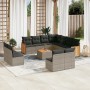 Set de sofás de jardín 12 pzas con cojines ratán sintético gris de , Conjuntos de jardín - Ref: Foro24-3260177, Precio: 725,8...