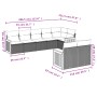 Set de sofás de jardín 8 pzas y cojines ratán sintético gris de , Conjuntos de jardín - Ref: Foro24-3260233, Precio: 563,36 €...