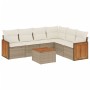 Set sofás de jardín 7 piezas y cojines ratán sintético beige de , Conjuntos de jardín - Ref: Foro24-3260091, Precio: 487,32 €...