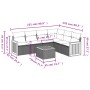 Set de sofás de jardín 7 piezas con cojines ratán PE gris de , Conjuntos de jardín - Ref: Foro24-3260093, Precio: 428,61 €, D...