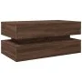 Mesa de centro con luces LED marrón roble 90x50x40 cm by , Coffee table - Ref: Foro24-839867, Price: 106,90 €, Discount: %