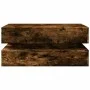 Mesa de centro con luces LED roble ahumado 90x50x40 cm de , Mesas de centro - Ref: Foro24-839865, Precio: 93,53 €, Descuento: %