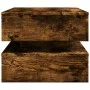 Mesa de centro con luces LED roble ahumado 90x50x40 cm de , Mesas de centro - Ref: Foro24-839865, Precio: 93,53 €, Descuento: %