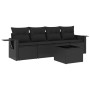 Set de muebles de jardín 5 pzas y cojines ratán sintético negro de , Conjuntos de jardín - Ref: Foro24-3252222, Precio: 348,6...
