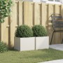 Jardineras 2 unidades acero blanco 32x30x29 cm de , Maceteros y jardineras - Ref: Foro24-841538, Precio: 64,13 €, Descuento: %