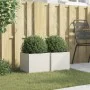 Jardineras 2 unidades acero blanco 32x30x29 cm de , Maceteros y jardineras - Ref: Foro24-841538, Precio: 58,67 €, Descuento: %