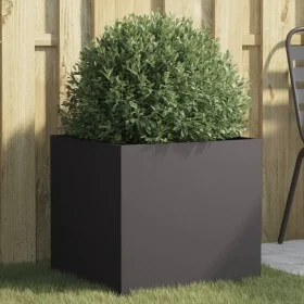 Jardinera acero negro 49x47x46 cm de , Maceteros y jardineras - Ref: Foro24-841559, Precio: 55,21 €, Descuento: %