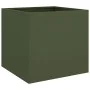 Jardinera acero verde oliva 49x47x46 cm de , Maceteros y jardineras - Ref: Foro24-841565, Precio: 48,62 €, Descuento: %