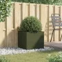 Jardinera acero verde oliva 49x47x46 cm de , Maceteros y jardineras - Ref: Foro24-841565, Precio: 48,62 €, Descuento: %