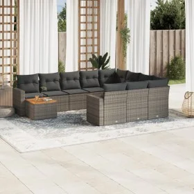 Gartensofagarnitur 11-teilig mit grauen Kissen aus synthetischem Rattan. von , Modulare Sofas für den Außenbereich - Ref: For...