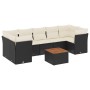 Set de sofás de jardín 8 piezas y cojines ratán sintético negro de , Conjuntos de jardín - Ref: Foro24-3223508, Precio: 451,0...