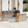 Juego de sofás de jardín con cojines beige 8 pzas ratán PE de , Conjuntos de jardín - Ref: Foro24-3260246, Precio: 541,34 €, ...