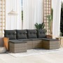 Set de muebles de jardín 6 pzas y cojines ratán sintético gris de , Conjuntos de jardín - Ref: Foro24-3260303, Precio: 363,27...