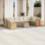 Set de sofás de jardín 11pzas con cojines ratán sintético beige de , Conjuntos de jardín - Ref: Foro24-3260413, Precio: 684,3...