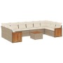 Set de sofás de jardín 11pzas con cojines ratán sintético beige de , Conjuntos de jardín - Ref: Foro24-3260413, Precio: 684,3...