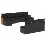 Set de sofás de jardín 10 pzas cojines ratán sintético negro de , Conjuntos de jardín - Ref: Foro24-3260466, Precio: 553,85 €...