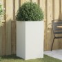 Jardinera acero blanco 42x38x75 cm de , Maceteros y jardineras - Ref: Foro24-841578, Precio: 79,79 €, Descuento: %