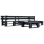 Set de muebles de palés para jardín 4 piezas madera negro de vidaXL, Conjuntos de jardín - Ref: Foro24-277424, Precio: 248,18...