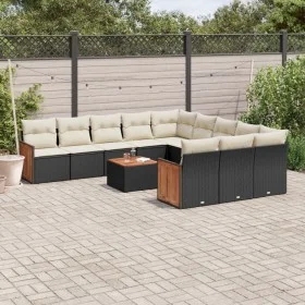 Set de sofás de jardín 12 piezas cojines ratán sintético negro de , Conjuntos de jardín - Ref: Foro24-3260516, Precio: 745,84...