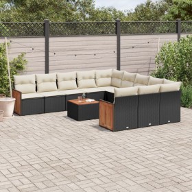 Set de sofás de jardín 12 piezas cojines ratán sintético negro de , Conjuntos de jardín - Ref: Foro24-3260516, Precio: 746,27...