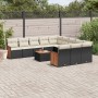 Set de sofás de jardín 12 piezas cojines ratán sintético negro de , Conjuntos de jardín - Ref: Foro24-3260516, Precio: 746,27...