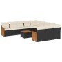 Set de sofás de jardín 12 piezas cojines ratán sintético negro de , Conjuntos de jardín - Ref: Foro24-3260516, Precio: 746,27...