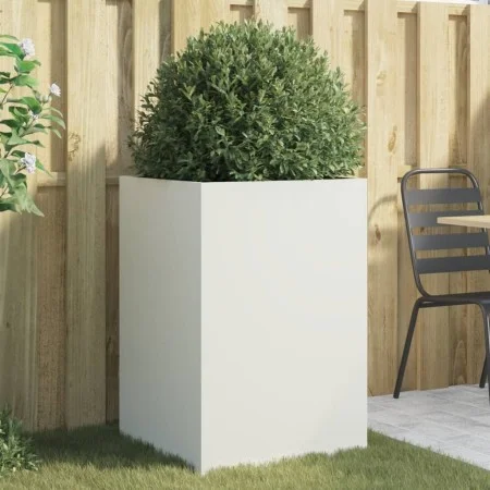 Jardinera acero blanco 52x48x75 cm de , Maceteros y jardineras - Ref: Foro24-841584, Precio: 94,34 €, Descuento: %