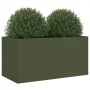 Jardinera acero verde oliva 62x30x29 cm de , Maceteros y jardineras - Ref: Foro24-841592, Precio: 45,05 €, Descuento: %