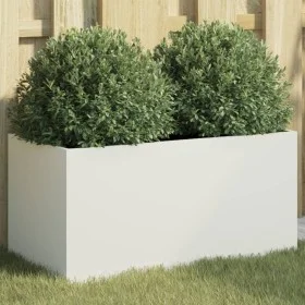 Jardinera acero blanco 62x30x29 cm de , Maceteros y jardineras - Ref: Foro24-841590, Precio: 48,38 €, Descuento: %