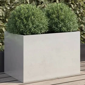 Jardinera de acero inoxidable plateado 62x40x39 cm de , Maceteros y jardineras - Ref: Foro24-841599, Precio: 63,66 €, Descuen...