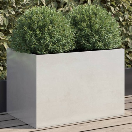 Jardinera de acero inoxidable plateado 62x40x39 cm de , Maceteros y jardineras - Ref: Foro24-841599, Precio: 78,43 €, Descuen...