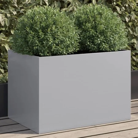 Jardinera de acero galvanizado plateado 62x40x39 cm de , Maceteros y jardineras - Ref: Foro24-841600, Precio: 52,26 €, Descue...