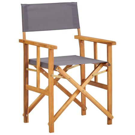 Silla de director madera maciza de acacia de vidaXL, Sillas de jardín - Ref: Foro24-45951, Precio: 64,26 €, Descuento: %