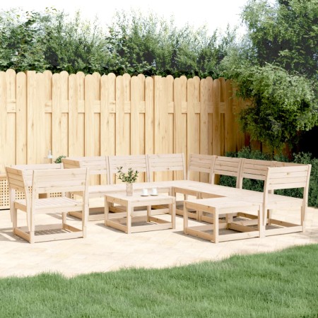 Juego de muebles de jardín 8 piezas madera maciza de pino de , Conjuntos de jardín - Ref: Foro24-3216940, Precio: 560,77 €, D...