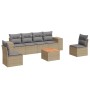 Set sofás de jardín 7 piezas y cojines ratán sintético beige de , Conjuntos de jardín - Ref: Foro24-3225394, Precio: 404,61 €...